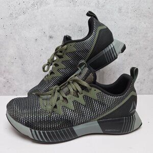 Reebok Fusion Flexweave Running Shoes Olive Green/Black CN2427 Men's 9.5